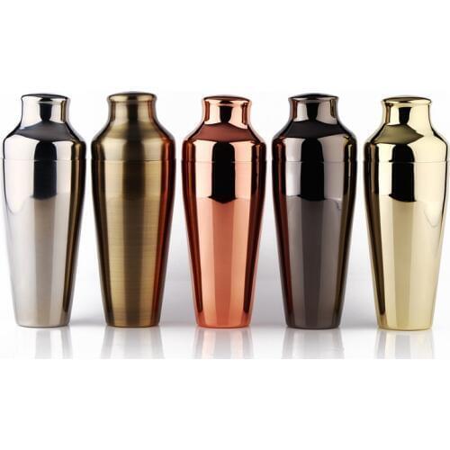 Premium Parisian Cocktail Shaker, Copper / Gold / Black / Bronze & Mirror Finish Shaker, 18-8 Stainless Steel Barware / Tools