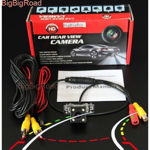 BigBigRoad Car Intelligent Dynamic Track Rear View Camera Backup Reversing HD CCD Camera Night Vision For Toyota Camry 2002-2008