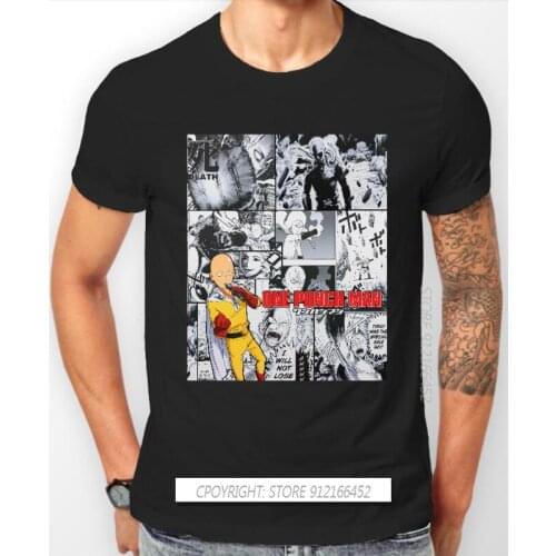 One Punch Homme Manga Bande Saitama Anime Unisexe Novelty Short Sleeve Mans T-Shirts Toutes Les Tailles Fashion Men