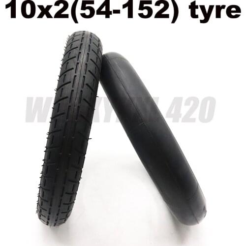 Motorcycle 10x2 (54-152) tire outer tyre inner tube for self balancing 2-wheel scooter, hoverboard 10 inch electric scooter