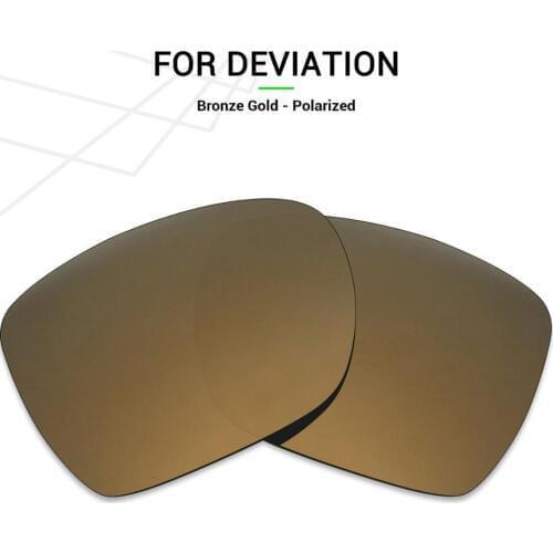 Mryok Anti-Scratch POLARIZED Replacement Lenses for Oakley Deviation Sunglasses Bronze Gold