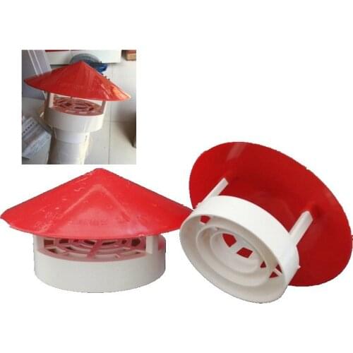 PVC roof air vent grille 75mm 110mm 160mm round ducting ventilation cover Outlet Louvres breathable pipe end cap Vents system