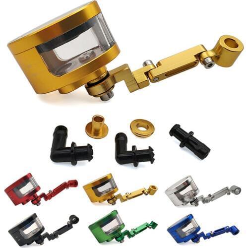 CNC Motorcycle Brake Fluid oil Reservoir Cup tank +support bracket For honda cb190r cb1000r monkey yamaha tmax 500 530 nmax155