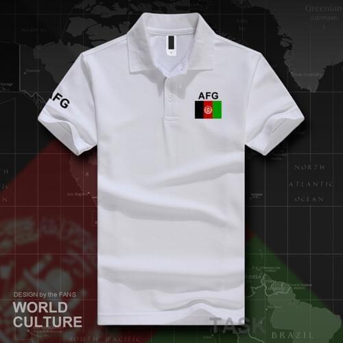 Afghanistan Afghan polo shirts men short sleeve white brands printed for country 2019 cotton nation team flag AFG Islam Pashto