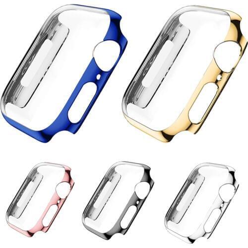Screen Protective Case for Apple Watch Series 3/4 iwatch band 38mm/40mm/42mm/44mm Shatter-Resistant Shell Frame Protector