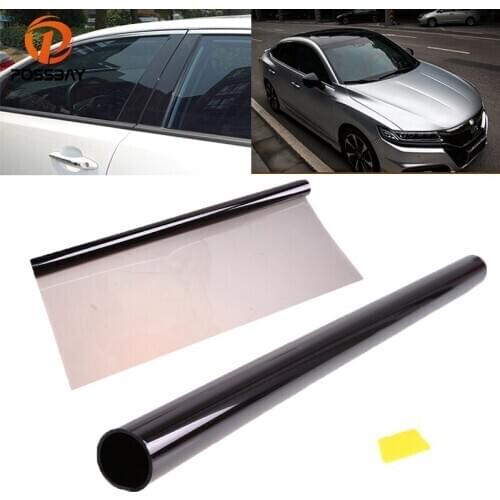 POSSBAY Universal 0.5*6M Car Van Window Tint Film Roll 50% VLT Black Auto Car Glass Summer Stickers Solar Protection