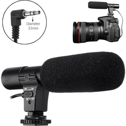 3.5mm Universal Microphone External Stereo Mic for Canon Nikon DSLR Camera DV Camcorder GDeals