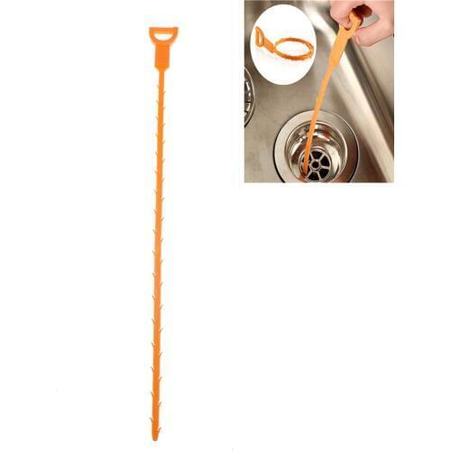 1PCS Bathroom Toilet Kitchen Drain Removes Clogged Hairs Cleaning Brush Snake Shaped Sink Cleaner for Home
