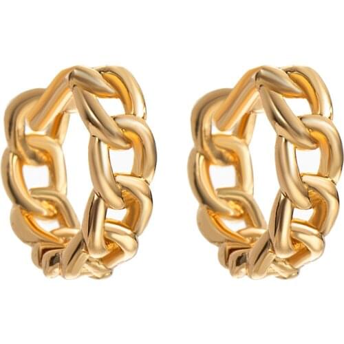 Vintage Hip Hoop Earrings Retro Simplicity Rock Geometric Round unusual Earrings for Women Accessories Punk Party Jewelry