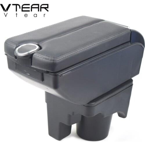 Vtear For VW jetta mk5 Golf mk5 6 armrest interior leather car storage box arm rest center console decoration accessories 2008