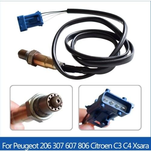 0258006029 1628CX 1628HV 1997223 107223 4 Wire Front Oxygen Sensor For Peugeot 206 307 607 806 Citroen C3 C4 Fiat Ulysse Lancia