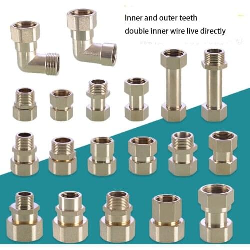 1/2 IN to 3/4 IN Variable 1 IN double inner wire live direct elbow heater pipe fitting copper electroplated redu