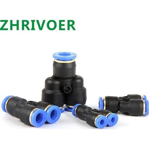 1 pcs "Y" Pneumatic Connector Tee Union Push In Fitting for Air Pipe joint OD 4 6 8 10 12 14 16MM Pneumatic Fittings PY