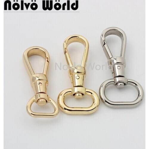 10-50pcs 3/8'' 5/8'' 3/4'' inner polished snap hooks for bag chain strap connector metal trigger swivel hook bag accessories