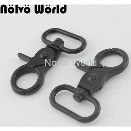 Nolvo Wolrd 5-20-100pcs Matte black color 53X25.5mm 1 Inch clasp clips for bag shoulder strap,1" pets strap swivel snap hook