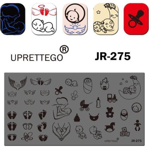 2020 Stainless Steel Stamping Plate Template Sweet Heart Lady Mother Baby Floral Pattern Animal Nail Tool JR271-280