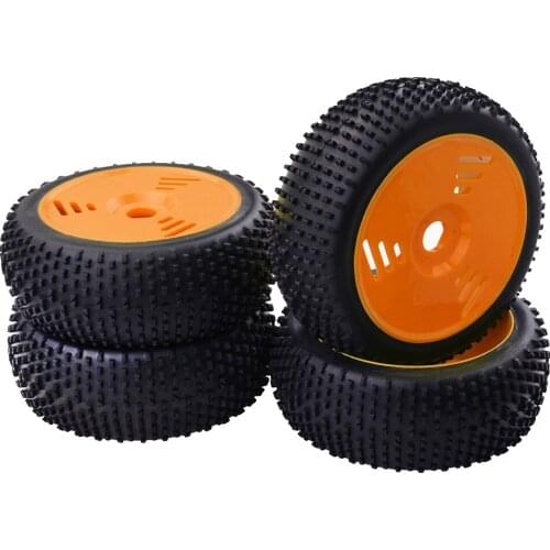 4x 1/8 RC Car Wheel Rims &110mm Tires for HSP HPI Team FS Buggy Truggy DIY
