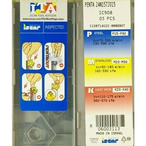 5PCS CARBIDE INSERT PENTA 24N157J015 IC908