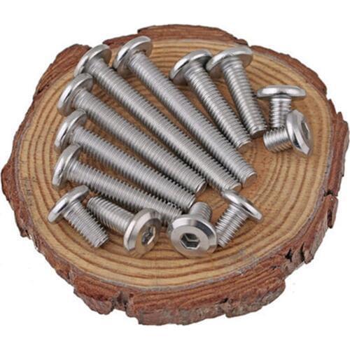 5pcs M6 304 Stainless steel Flat round head hex Furniture screw Oblique large flats socket heads cap screws Flange bolt 8mm-50mm