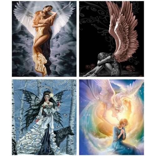 5D Diamond Painting Angel Lover Home Decoration Girl with Butterfly Wings Picture Diamond Embroidery Mosaic Cross Stitch Kit Art