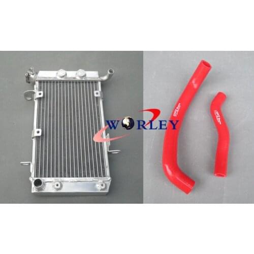 For Suzuki LTZ400 KFX400 DVX400 2003-2008 04 05 06 07 Aluminum Radiator& RED Hose