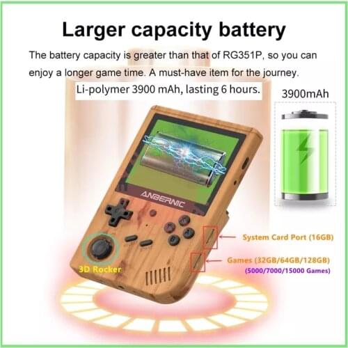 ANBERNIC RG351V WIFI rk3326 16G Retro Games Emulator IPS 3.5 INCH Classic Games Mini Retro Console gift
