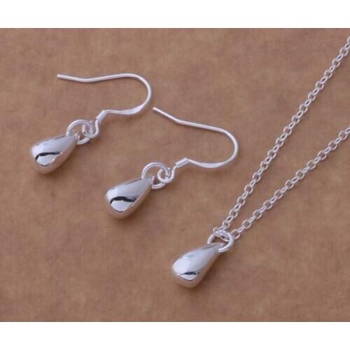 AS087 Hot sterling Jewelry Sets Earring 177 + Necklace 681 /adraiuya akeajbla silver color