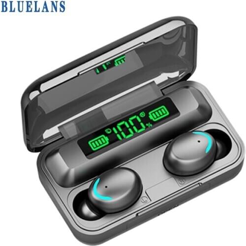 Bluetooth Headphones LED Smart-Touch Display Wireless Headphones 5.0 9D Stereo Earphone With Mini Power Bank For All Phone