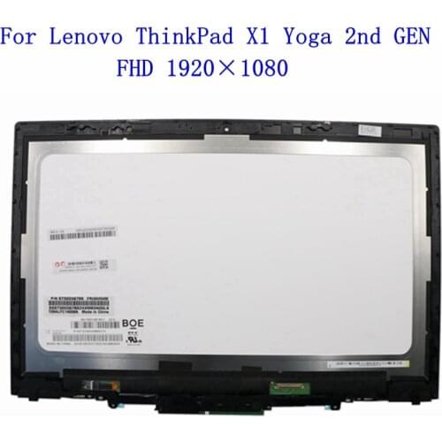 For Lenovo X1 Yoga 2nd Gen 2017 14.0"inch laptop FHD QUD NV140FHM-N51 B140QAN01.3 LCD Touch Screen Display Digitizer Assembly