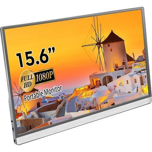 Elecrow 15.6 inch Portable Monitor Ultrathin Display 1920*1080P Full HD IPS Screen Gaming Monitor for Phone Laptop Game Devices
