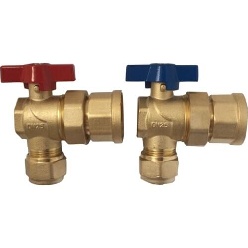 Floor Heating Manifold Main Valve Aluminum-plastic 20-angle Ball Valve Inside And Outside Wire Floor Heating Accessories