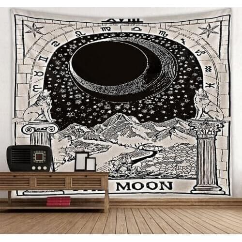 Mandala tapestry Tarot card wall hanging astrology divination witchcraft room decoration sun moon wall decoration tapestry