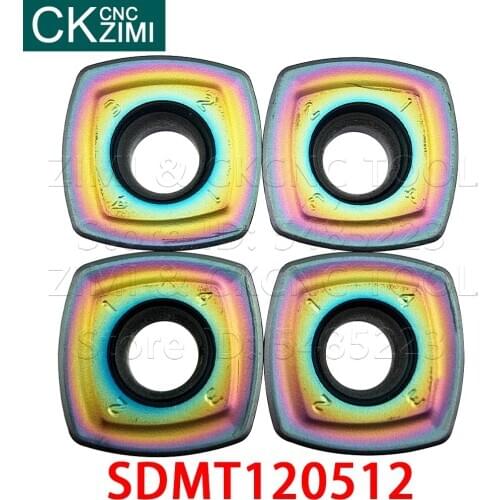 10PC SDMT120512 SDMT 120512 Carbide Insert Fast feed milling insert milling cutter Tool lathe part CNC Metal lathe tool for ASRF