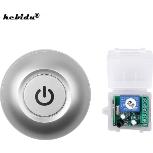 Kebidu 433Mhz Wireless DC 12V 1CH relay Receiver Module Remote Switch Control with RF Transmitter Remote Control for Room Lights