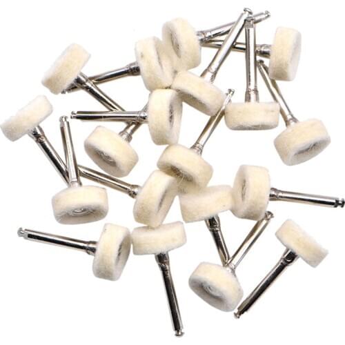 10Pcs/lot Dental Polishing Wheel Wool Cotton Polishing Teeth Polisher Brushes Polishers for Low Speed Contra Angle Handpiece