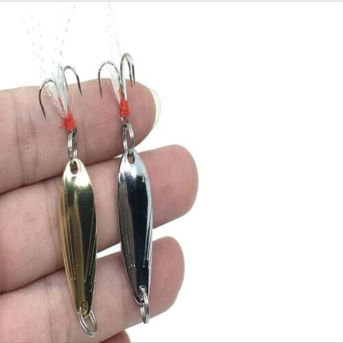 1pcs Metal 2.5g- 12g Fishing Lures Wobbler Spinner Bait Spoon Artificial Bass Hard Sequin Paillette Metal Steel Hook Fish vomit