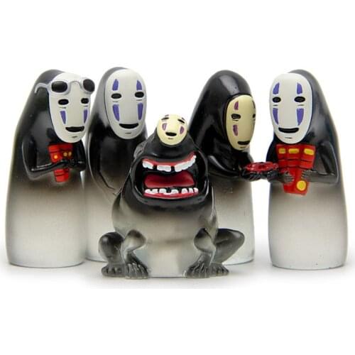 1pc Studio Ghibli Spirited Away No Face Man with Little Girls Mini Figure Miyazaki Hayao Anime Model Decoration for Kids Toys
