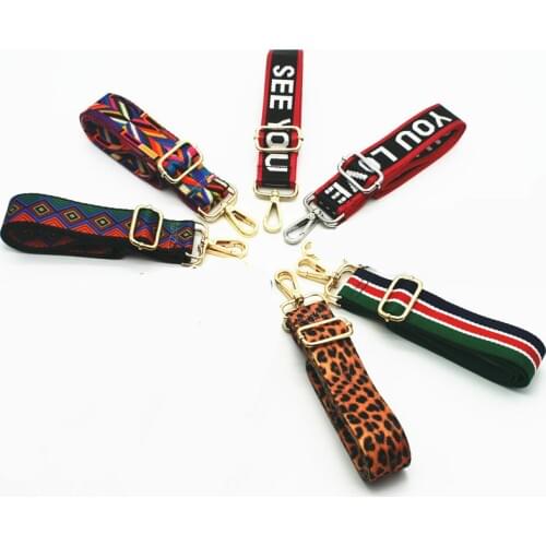 Fashion Rainbow Adjustable Bag Strap Handbag Belt Wide Shoulder Strap Bag Replacement Bag Accessories Handle Colored Belt For Ba