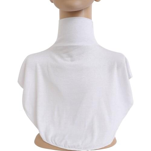 H010 soft cotton jersey neck cover ramadan hijab cover turtle headwrap full headcover inner turban caps plain solid bonnet