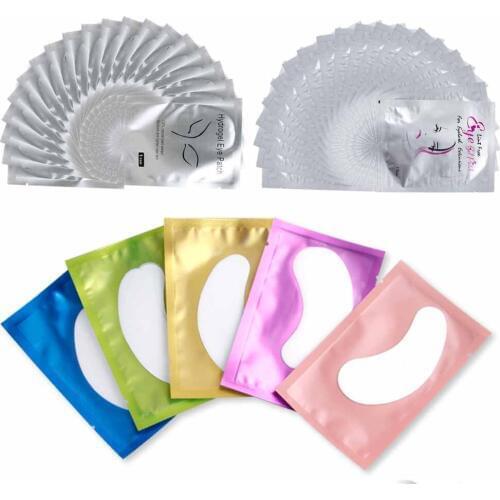 50pairs Paper Patches Pillows Eyelash Under Eye Pads Lash Eyelash Extension Paper Patches Eye Tips Sticker Wraps Make Up Tools