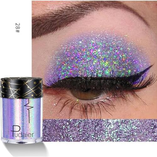Pudaier New Diamond Shines Sparkles Eyeshadow Sequin Glitter Makeup for Eyes Face Easy to Wear Keep Professional Beauty