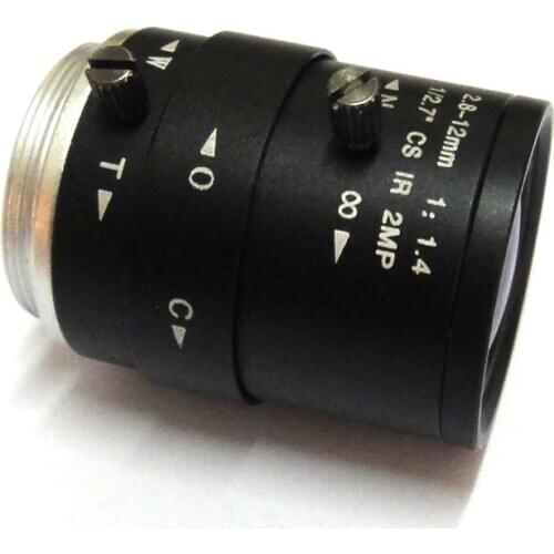 X2pcs HD 2mp 2.8-12mm cctv lens CS Mount Manual Focal IR 1/2.7" 1:1.4 for IP Camera