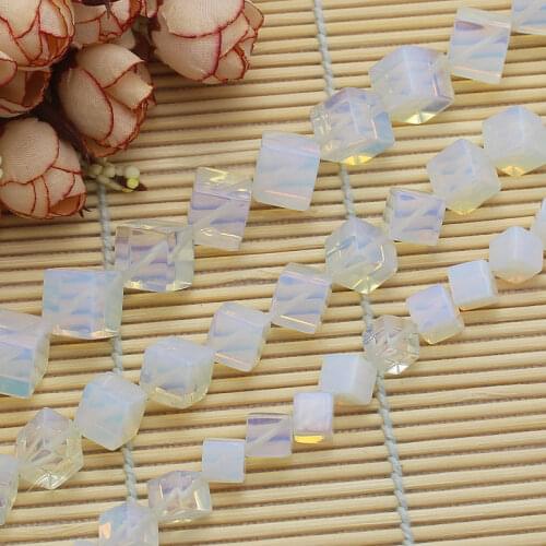 Wholesale 8,10,12mm Square Opal Loose Beads 15"/38cm,BeadsFor DIY Jewelry Making ! wholesale for all items