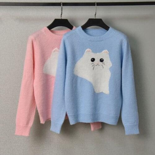 Autumn Womens High Quality 28%Wool Sweaters Japan Style Sweet pullovers Top C928