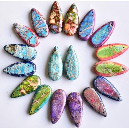 Natural Stone Pendants Imperial Charms Pendants Craft 15X35mm for Women Men Diy Jewelry Making Wholesale 6pcs/lot free shipping