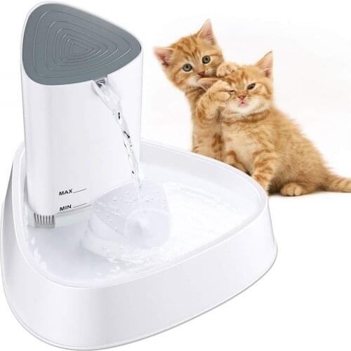 1.8L Pet Fountain Water Feeder Drinking Automatic Pet Cat Water Fountain LED Lighting Dispenser Dog Recirculation System&Filter