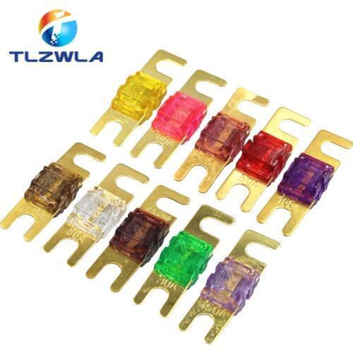 ANL Gold Plated Stud Car Fuses Mini Car Stereo Audio AFS Fuse 20A 30A 40A 50A 60A 70A 80A 100A 125A 150A 175A 200A