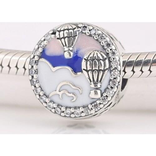 Authentic S925 Bead DIY Jewelry Clouds & Balloons Charm fit Lady Bracelet Bangle