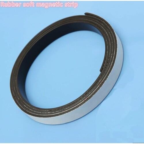 Long 1Meter Self-adhesive rubber soft magnetic strip,computer chassis dust net magnetic strip rubber soft rubber, 25x1.5mm