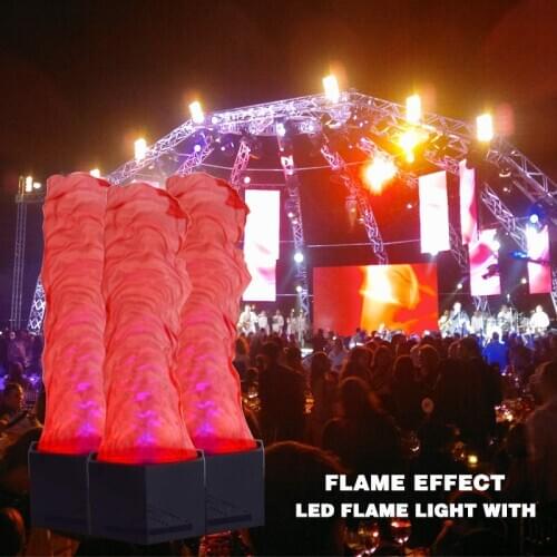 Stage Effect LED Lamp Silk 1.3 Meter Red and Blue Fake Simulative Fire Flame Lighting Artificial Flame Blow Machine for Party